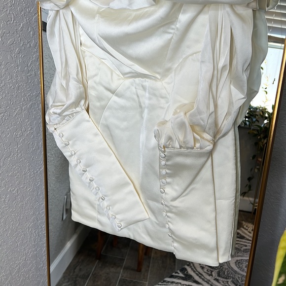 HOUSE OF CB 'Santana' Ivory Draped Corset Dress NWOT - Picture 8 of 10